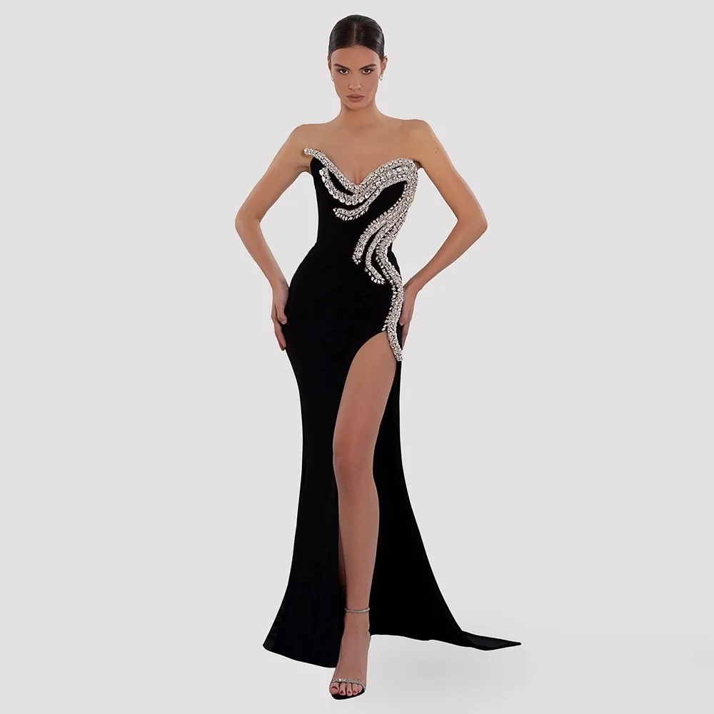 Women Sexy Off the Shoulder Shinning Sequins Velvet Bodycon Floor-Length Dress Elegant Evening Party Prom Dress Vestido