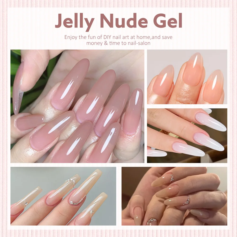 CANNI No TPO HEMA FREE Gel-Nagellack, 9 ml, französisches, durchscheinendes Gelee, Konsistenz, Soak Off UV-LED, semi-permanenter Gel-Rundpinsel – Detail 16