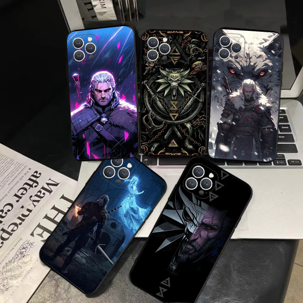 The W-Witcher Game  Phone Case For iPhone 16,15,14,13,12,11,Pro,X,XS,Max,XR,Plus,Mini Soft Black Cover