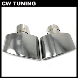 1 Piece 304 Stainless Steel Universal Car Exhaust End Tip 150mm Outlet Rolled Oval Slant Muffler Tail Pipe For Auto Cars
