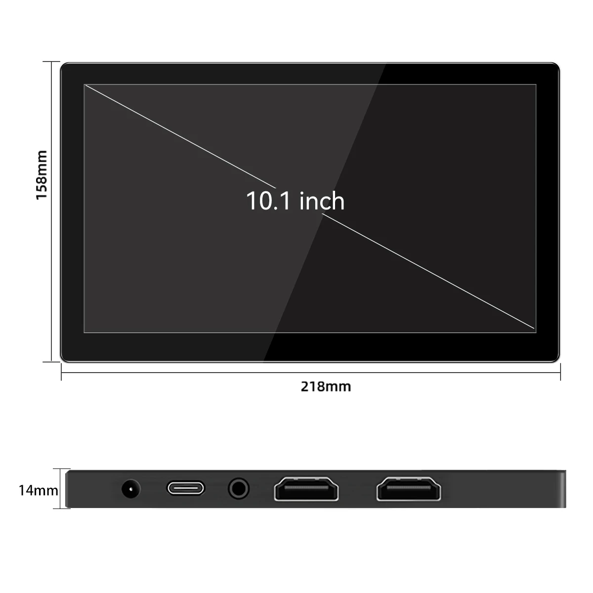 10.1″ 1920X1200 touch portable monitor IPS HD Gaming Monitor for Raspberry Pi ps4 switch xbox laptop Windows HDMI compatible