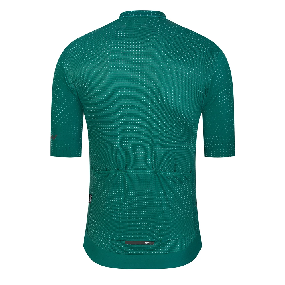 YKYWBIKE UPF 50+ Herren Kurzarm-Radtrikot Nahtloses Rennrad-Shirt Fahrrad MTB Langarm-Radkleidung Atmungsaktiv – Detail 8