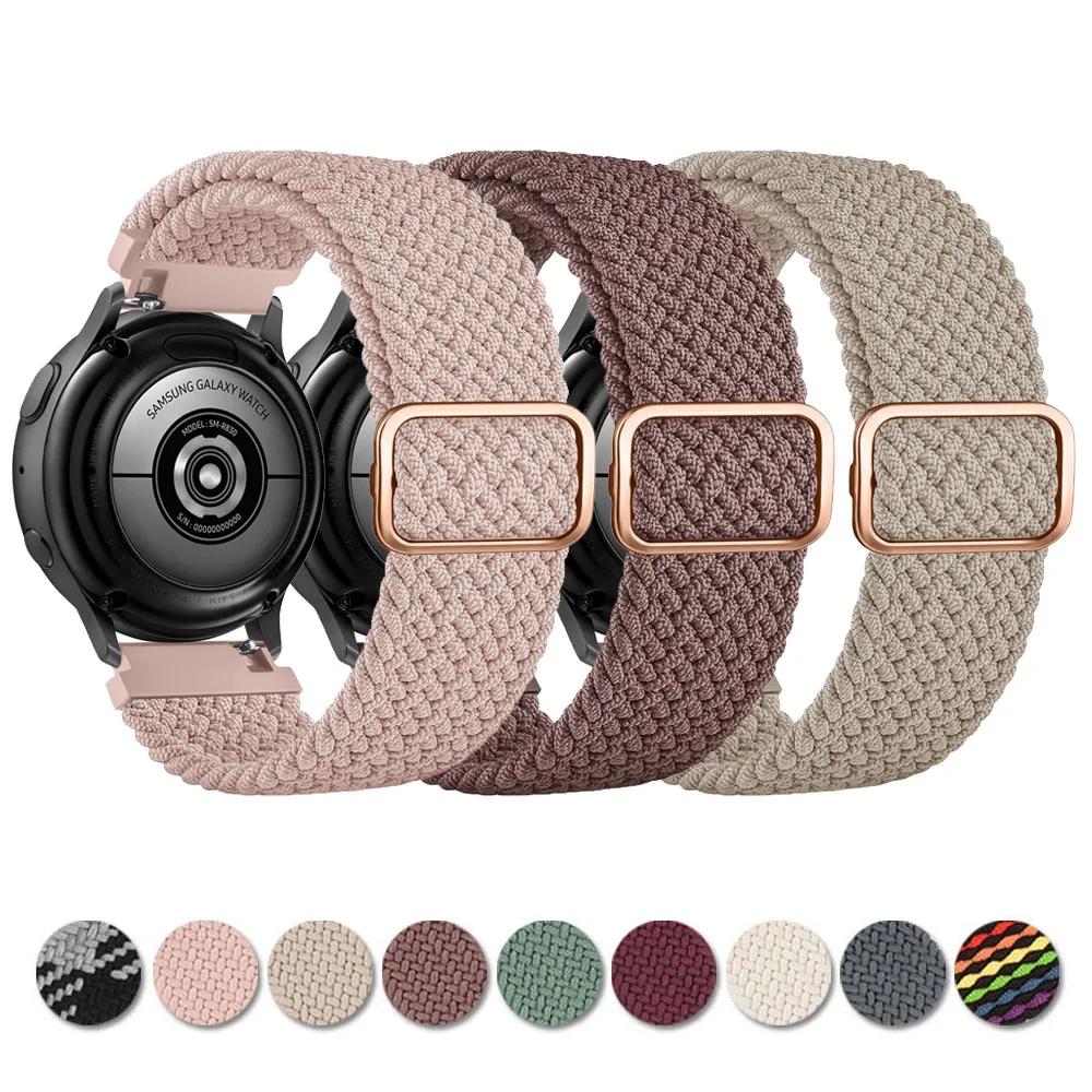 Elastic Braided Strap For Samsung Galaxy Watch 4 5 Pro 45mm Band For Galaxy Watch 4 classic /Active 2/Galaxy Watch 42mm Bracelet