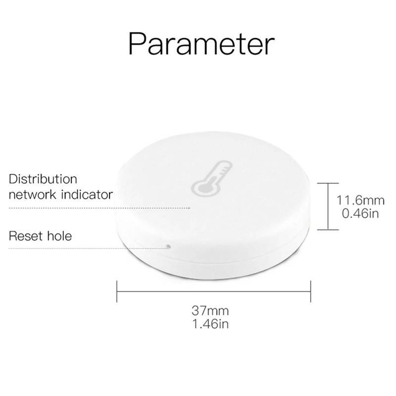 Zigbee inteligentny czujnik temperatury i wilgotności zasilany bateryjnie Mini higrometr bezpieczeństwa z aplikacją tuja Smart Life