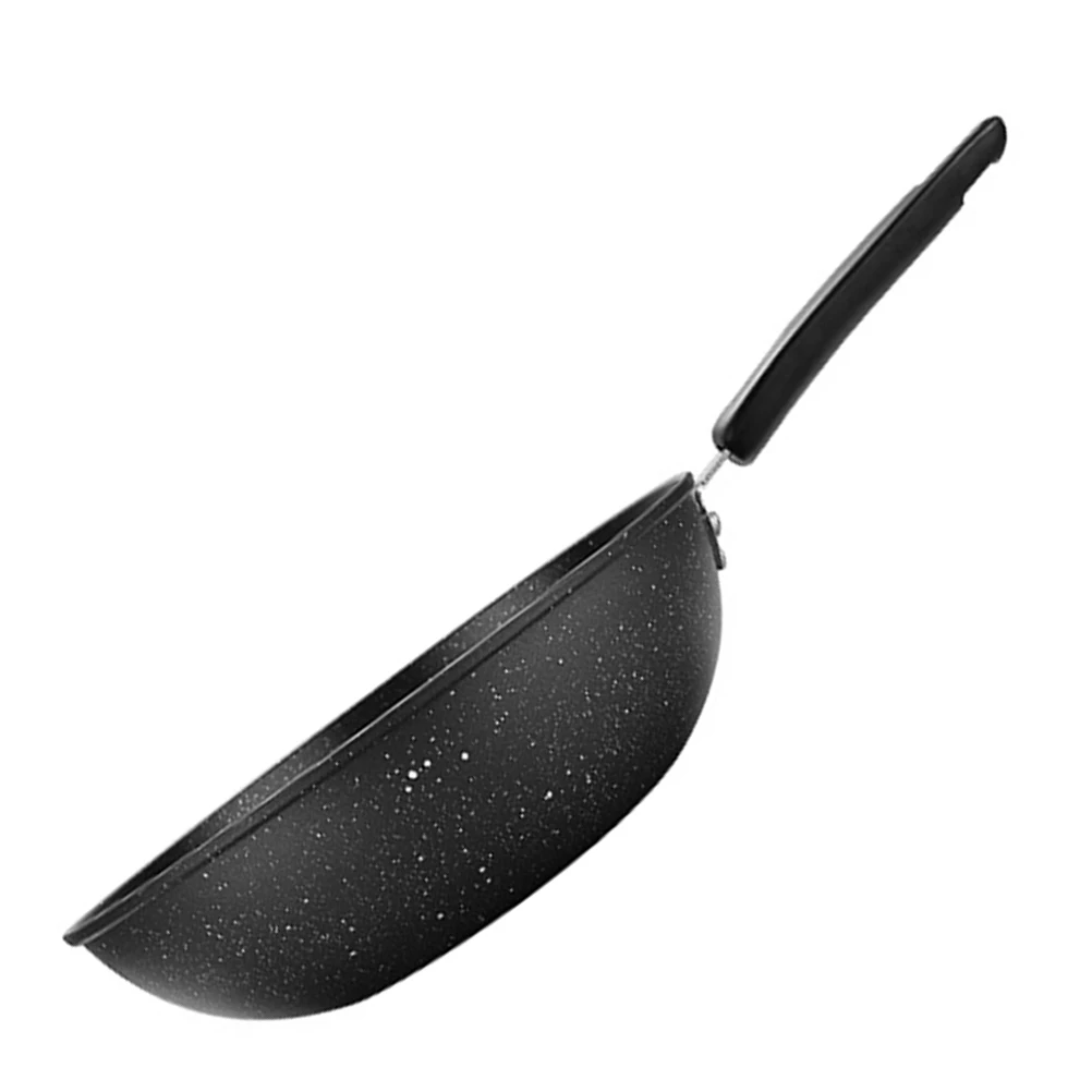 

Non-Stick Wok Pan Iron Maifan Stone Kitchen Small Fry Cookware for BBQ Stir-Fry Eggs Steaks Heat Resistant Home