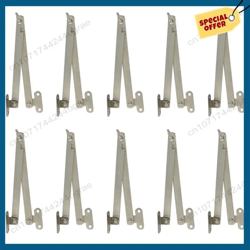 

-A15I 10X Furniture Cupboard Door Front Desk Foldable Lid Support Hinge Stay