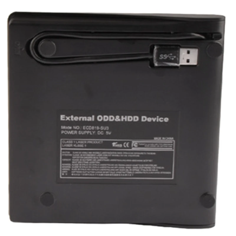A46U USB3.0 SATA External DVD Enclosure Hard Plastic Case for Laptop Notebook 12.7Mm CD-ROM Case Without Optical Drive