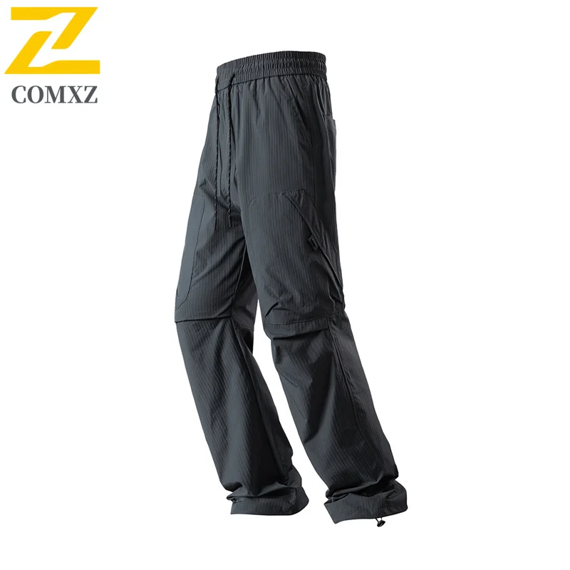 Men's Casual Pants High Quality Summer New Fashionable Versatile Workwear Wide Leg Pants Loose Outdoor Camping Hiking Men Pants