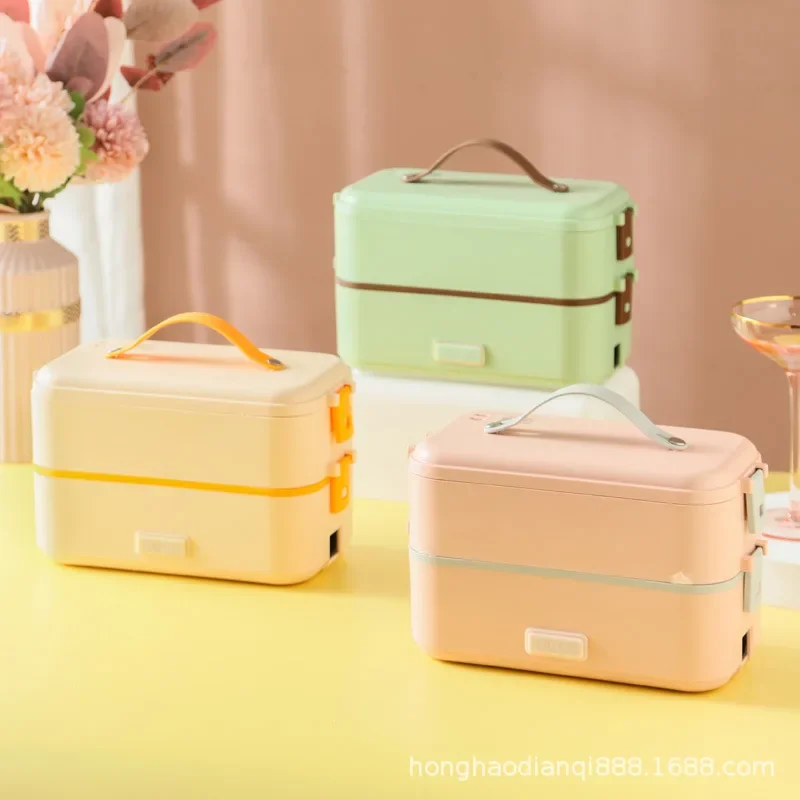 Portable Electric Lunch Box For Students Office Workers 110v220v Steam Cooking Heated Insulated Lunch Box