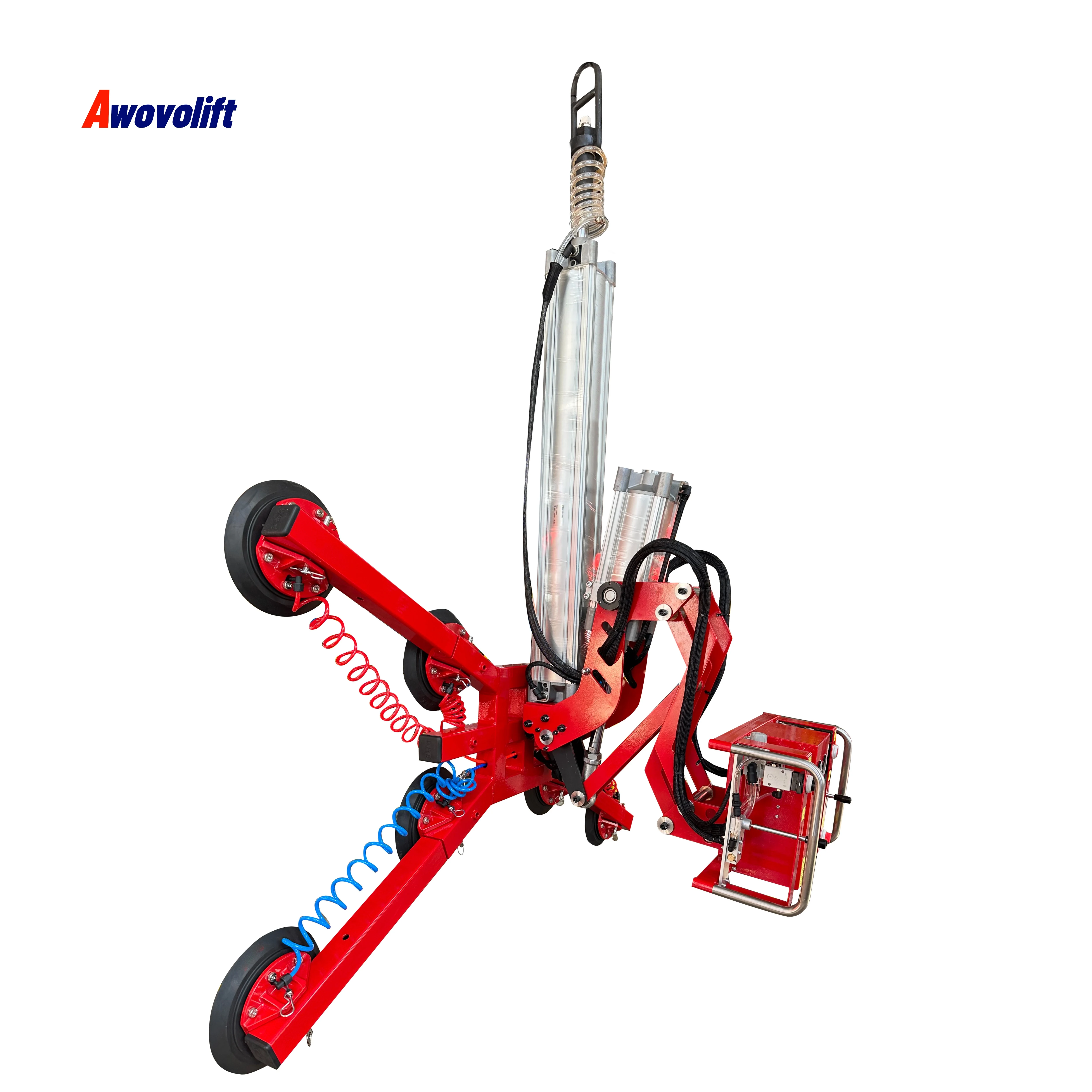 Awovolift Double System Pneumatic Vacuum Glass Moving Lifter Equipment Glass Processing Line Dual Circuit Tilt Function 500kg