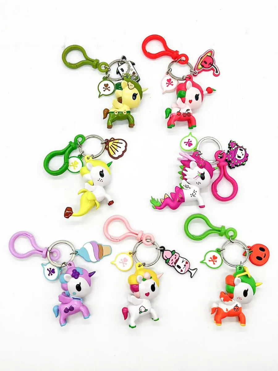 

Tokidoki Mermaid Fruit Series Pendants Cute Unicorn Pony Collection Action Figure Keychain Dolls Kids Birthday Gifts