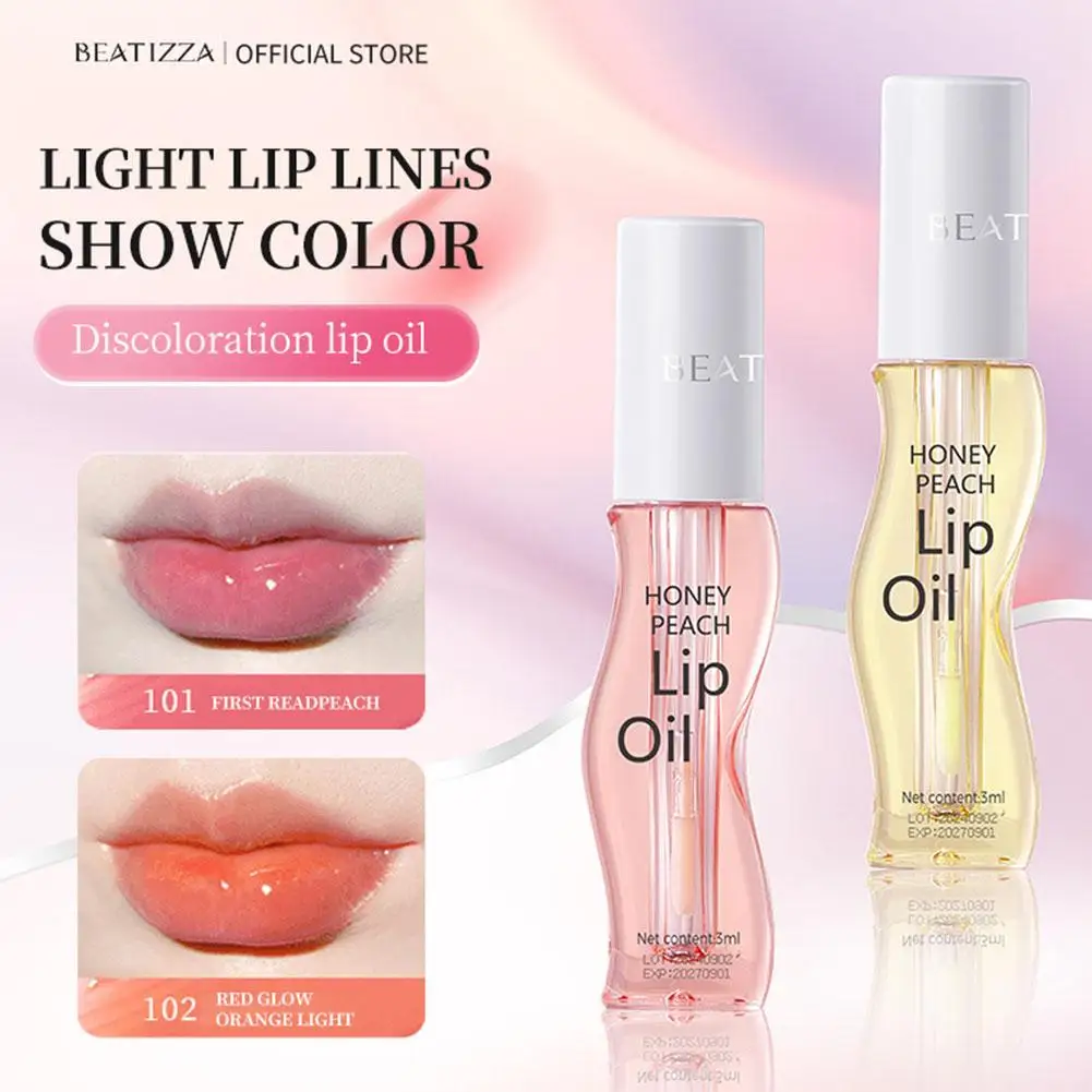 3ml For Shiny Lip Oil Moisturizing Anti-dry Lip Balm Easy To Carry Anti-cracking Water Gloss Hydrating Lipstick Lip Care Gi H9h5