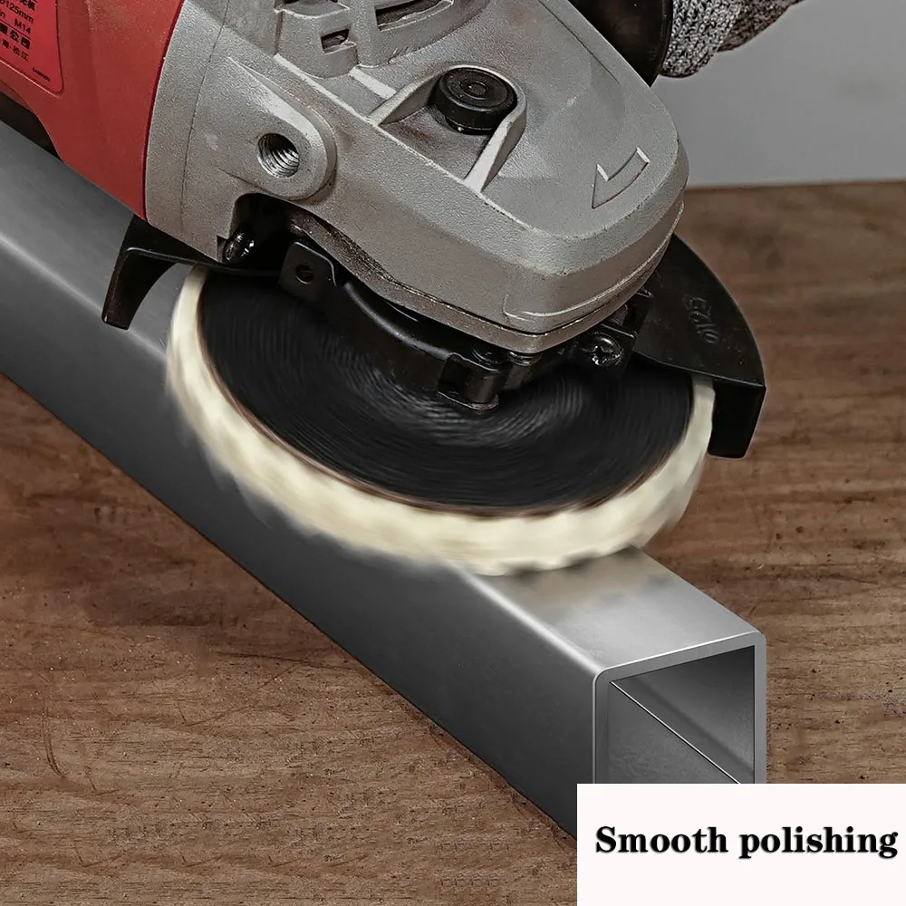 Almofada de polimento de feltro de lã, 115/125mm, resistente, moedor de ângulo, disco de polimento para metal, cerâmica, ferramenta de moagem de roda