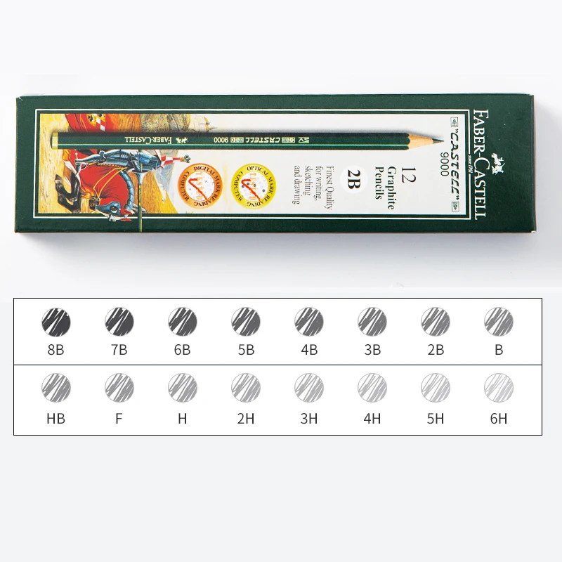 Faber-Castell 9000 Pencils 8/16pcs Sketch Drawing Pencil Set Art Graphite Pencils Writing Beginners Design Pencil Art Supplies