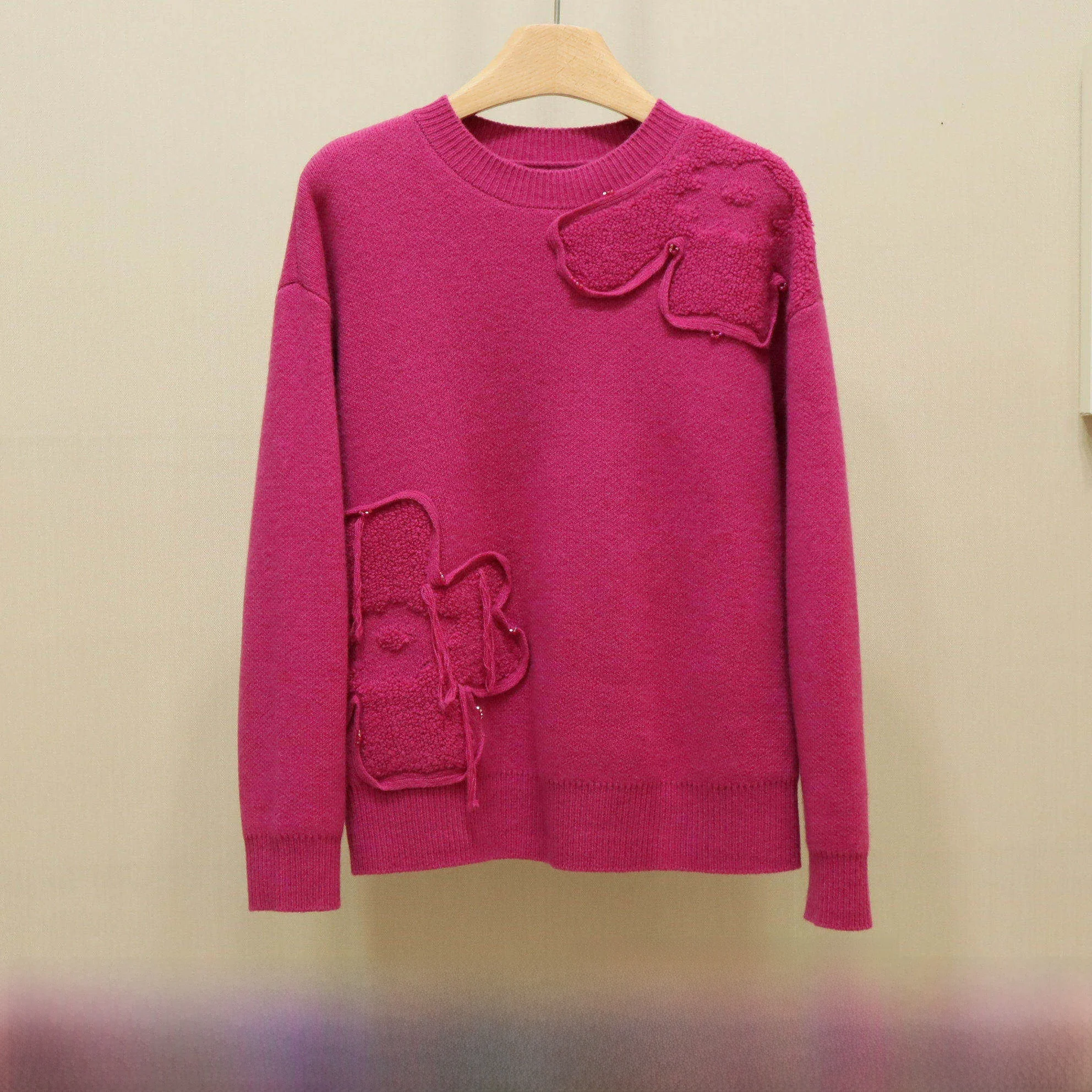 Loose Winter Sweater round Ne Knitted Woolen Women's Casual Sle Comfortable Fit Faionable Winter Collection 2025