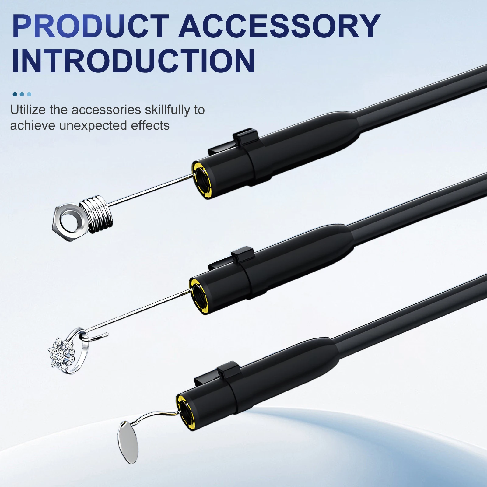 8mm Industrial Endoscope 4.3 In IPS Screen HD1080P Pipe Sewer Inspection Borescope IP67 Waterproof With 2600mAh For Car