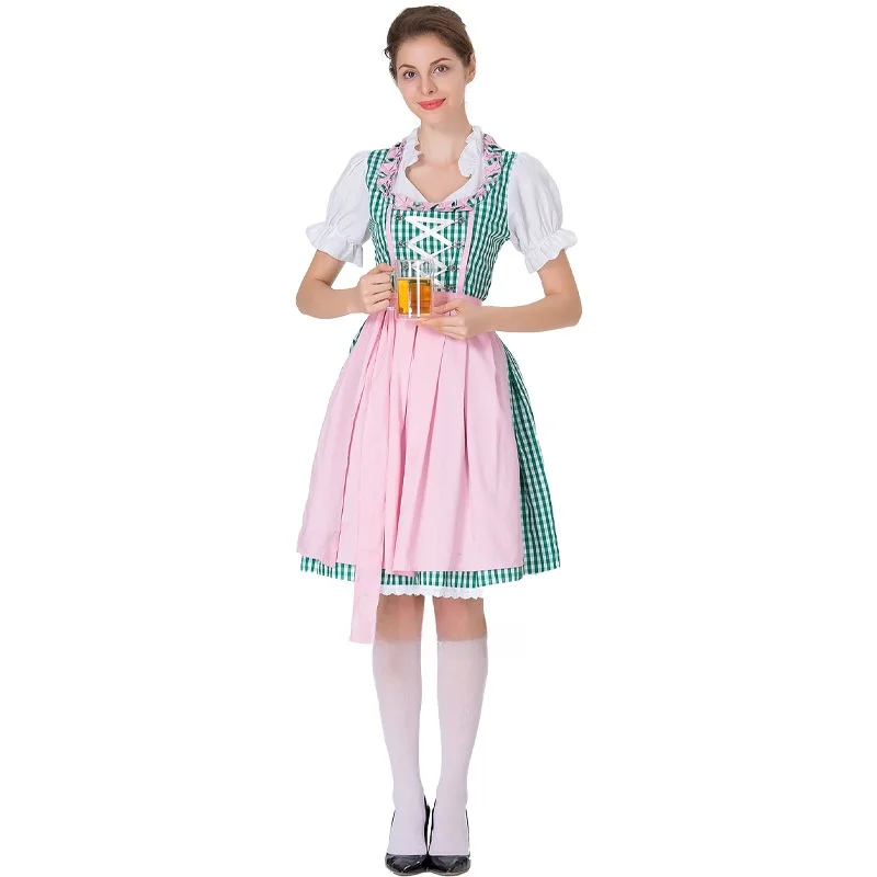 Halloween Bier Festival Traditionelles Baria Kostüm Bühnenauftritt Dr. Maid orm Damen Faion Ethnisches Bühnenoutfit