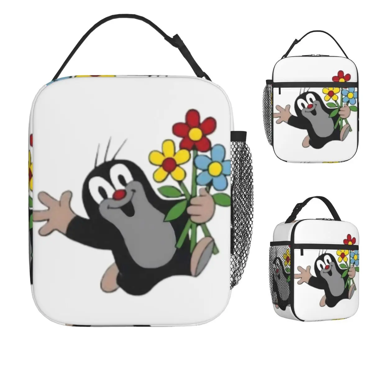 

The Little Mole Lunch Bag Cartoon Character Cute Lunch Box For Women School Convenient Cooler Bag Print Thermal Tote Handbags