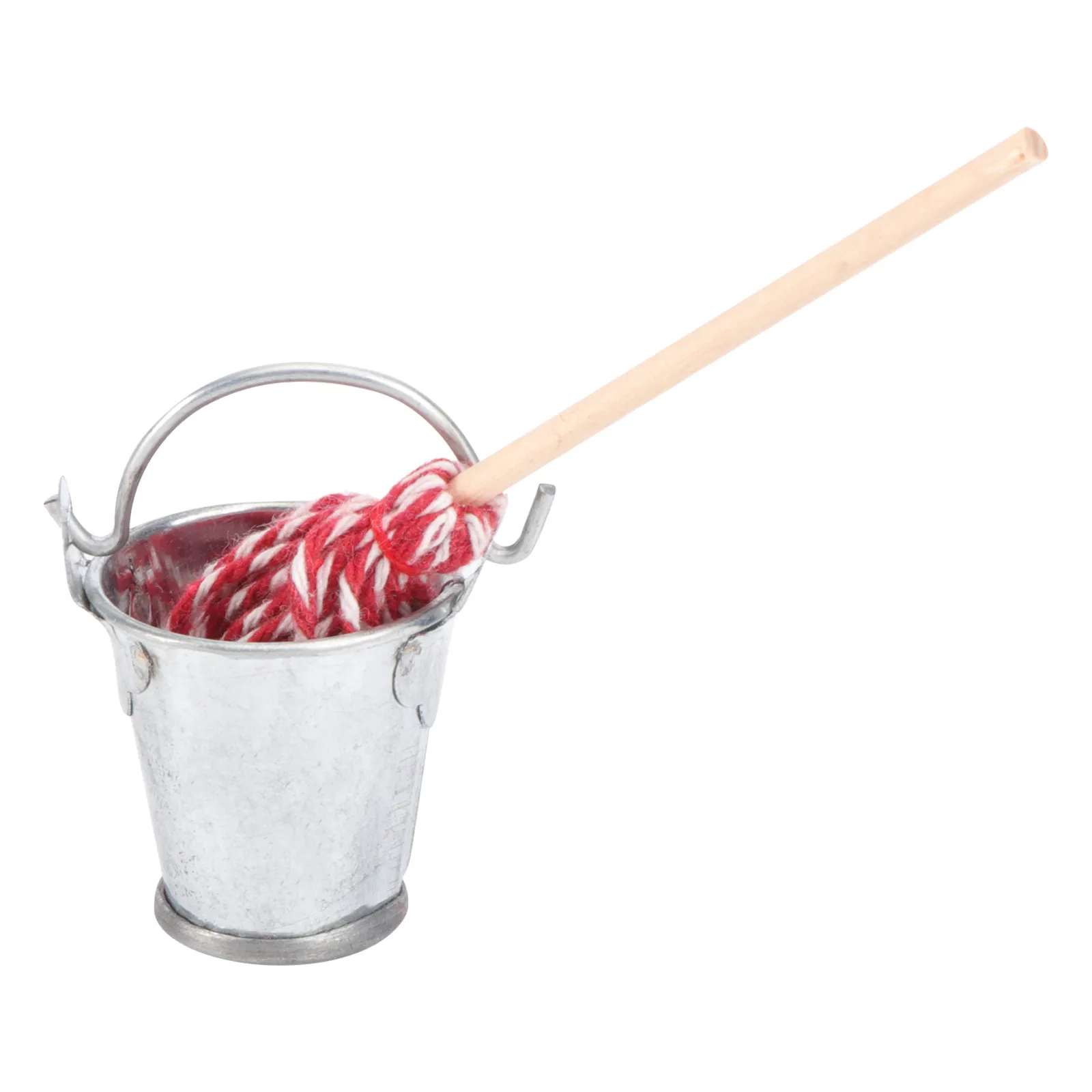 

1Set Mini Bucket and Mop Set for Small House Decoration Realistic Lightweight Miniature Cleaning Tool Exquisite Craftsmanship