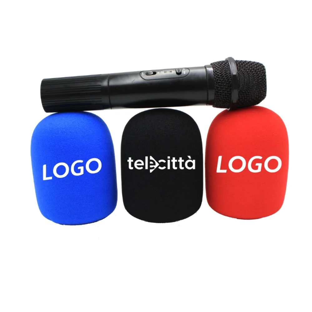 Customize Logo for Round Mic Foam Windscreen Wndshields Fit on Most Handheld Microphones SM58 Rode NT1-A