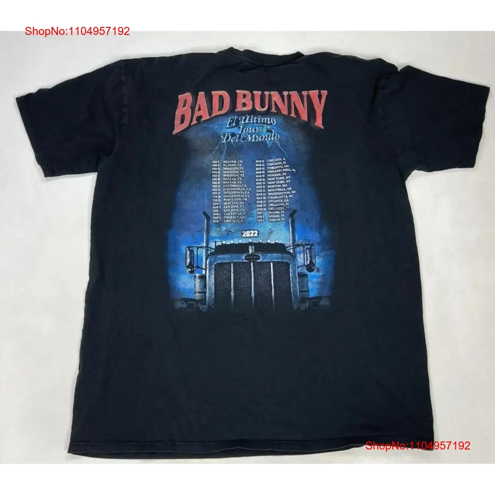 

Bad Bunny El Ultimo Tour Del Mundo 2022, официальная футболка для мужчин, XXL, черная, винтажная, модная, удобная, слегка, унисекс