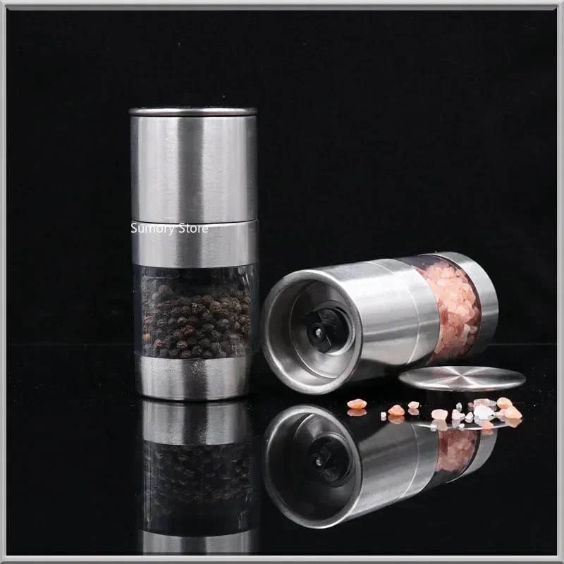 Manual Salt Pepper Grinder Stainless Steel Portable Mini Mill Grinder For Herb Pepper Spice Rose Salt Kitchen Grinding Gadgets