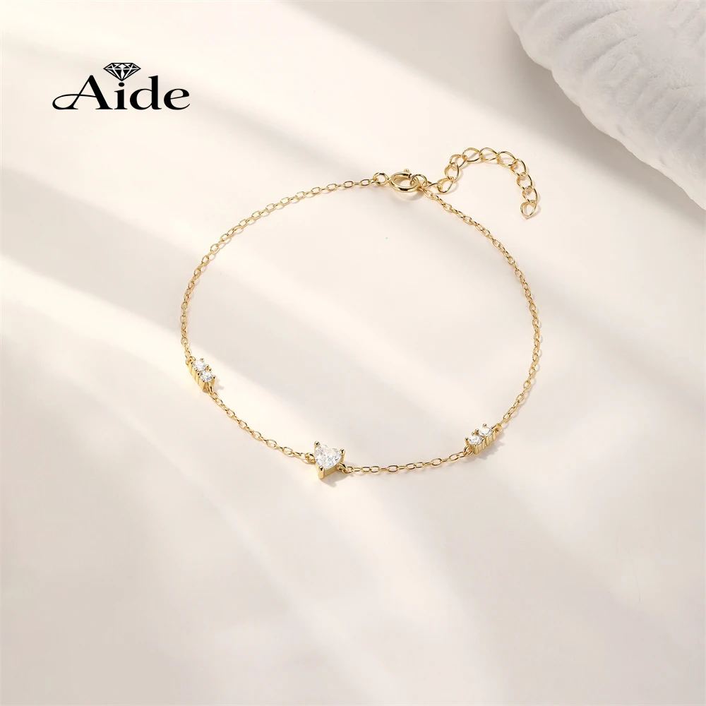 

Браслеты AIDE из стерлингового серебра 925 пробы для женщин и девочек, вечерние свадебные браслеты, женские руки, эстетические свадебные украшения, Рождественский подарок