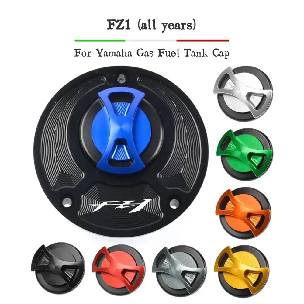 CNC Keyless Fuel Gas Tank Cap Cover Motorcycle Accessories Fits Yamaha FZ1 All Years
