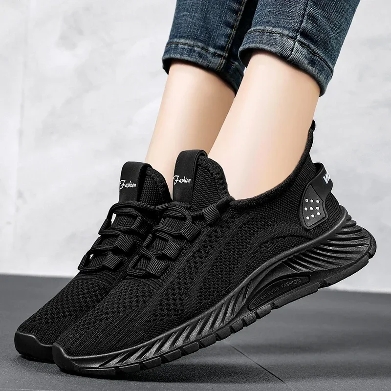 Outdoor Running Shoes Women's Sports Shoes Summer Hot Selling Mesh Surface Breathable Casual Lightweight Flat Shoes