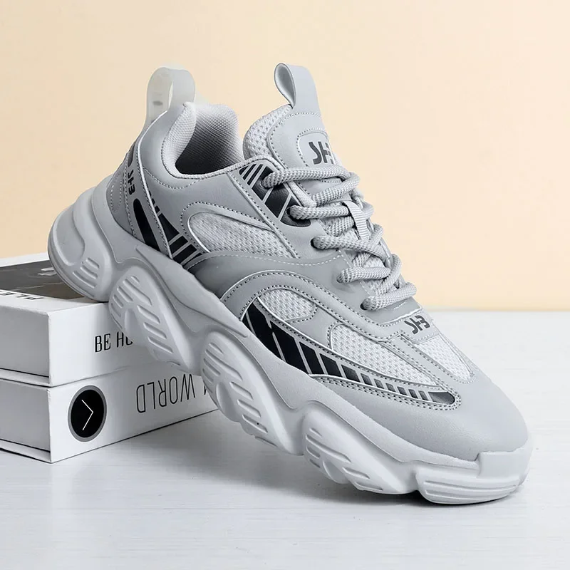 

2024 Summer New Men Running Shoes Breathable Outdoor Jogging Sneakers Wear-Resisting Outdoor Sneakers Comfortable Old Dad Shoes