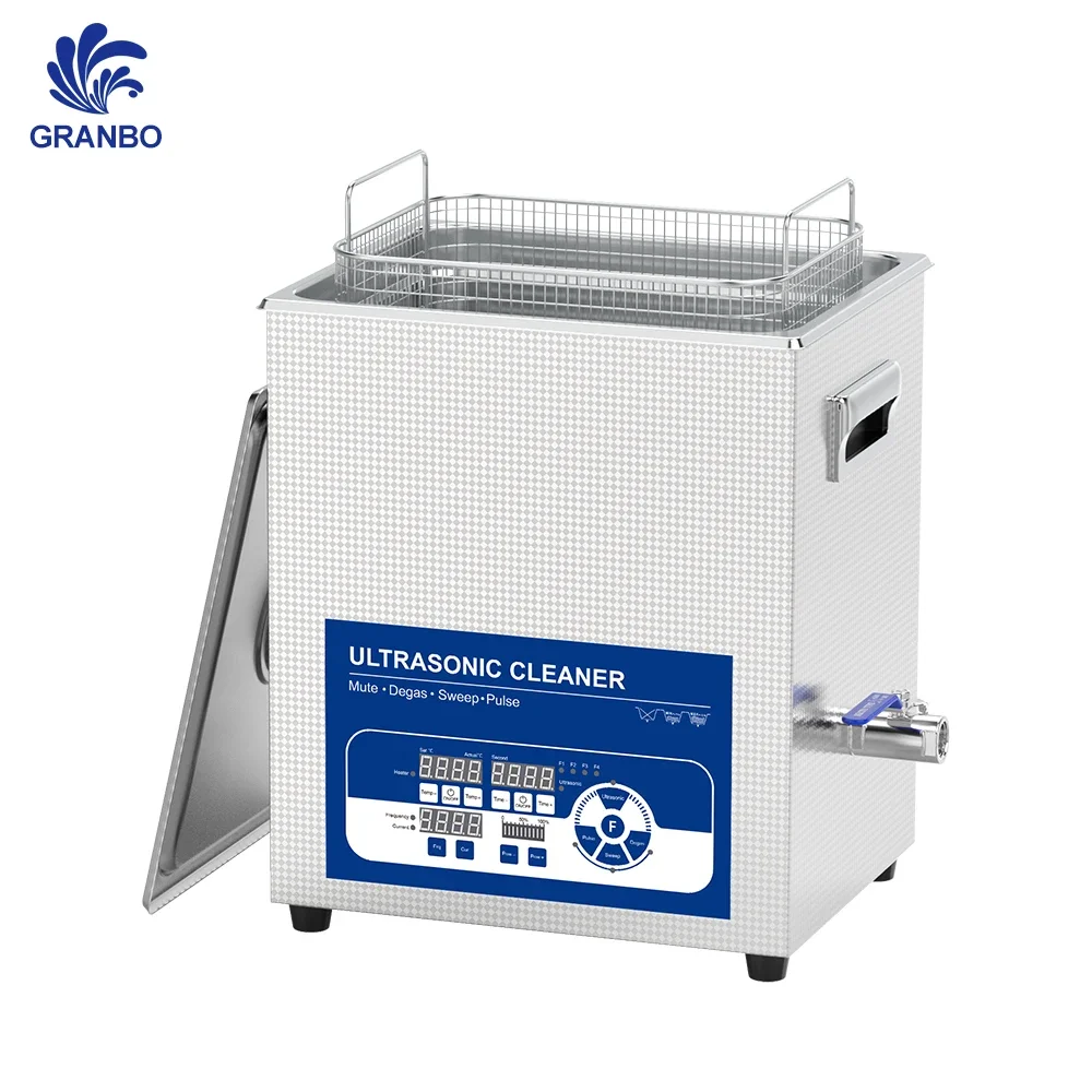 14L 28/40/68/80/120Khz Multi Frequency Timer Heater Power Adjustable Mute Sweep Pulse Degas Tabletop Ultrasonic Cleaner Machine