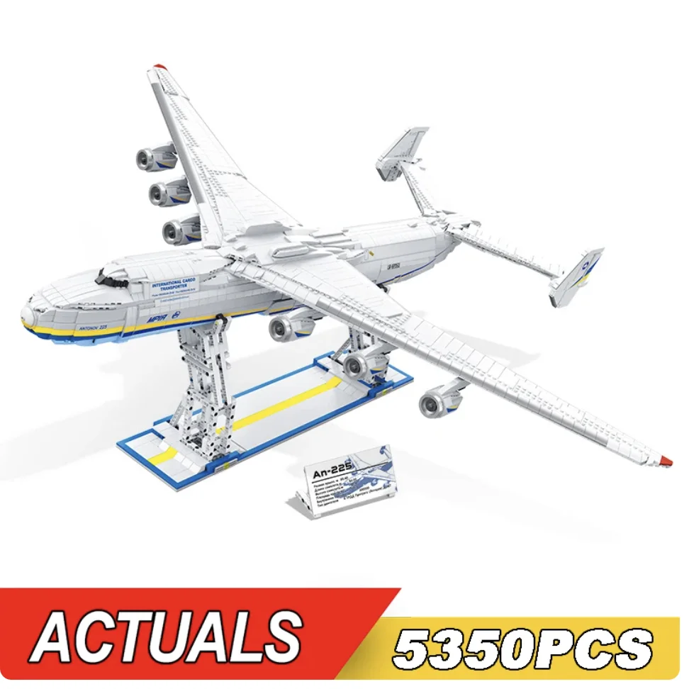 

NEW 5350PCS MOC Idea Transport Aircraft An-225 Building Block Set Aviation Plane Military Weapons Bricks Toys Kids Boys Gifts