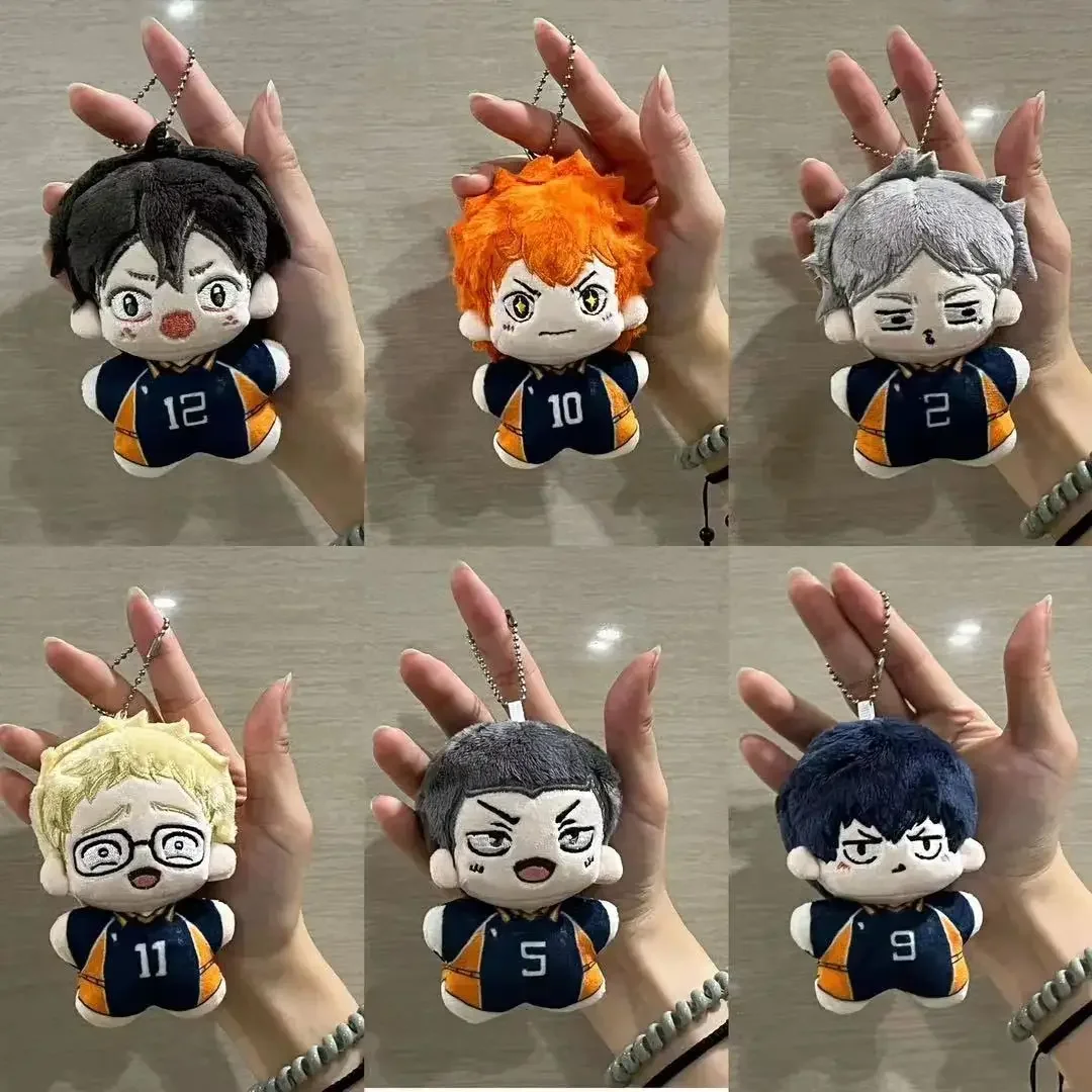 Anime Key Chain Haikyuu Plush Doll Hinata Shoyo kageyama tobio Game Pendant Keychain Soft Stuffed Toy Kids Christmas Gift