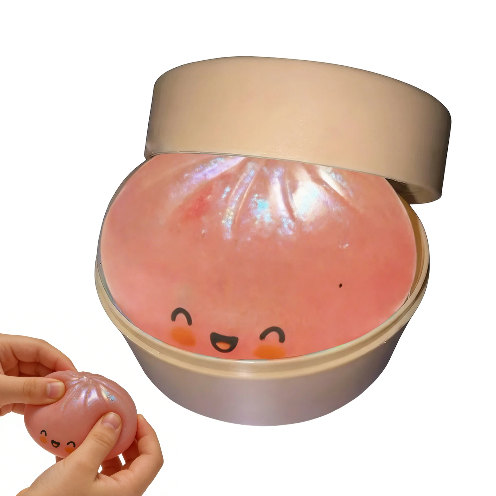 Gestoomde Dumpling-vormige sensorische knijp-speelgoed Squishiess Dumplings Stressballen Fidget Sensorisch Speelgoed Snel terugverend stressverlichtend speelgoed