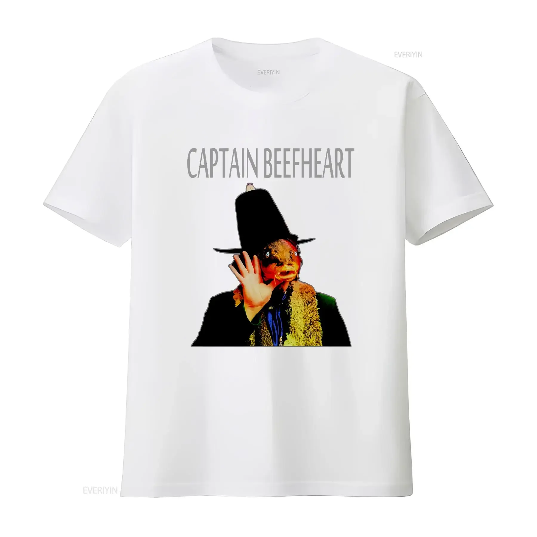 تي شيرت كابتن بيف هارت عتيق مغسول ومتعدد الاستخدامات ملابس أنيقة بتصميم جرافيك قليلاً ناعمة قابلة للتنفس كاجوال