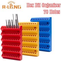 70 Slot Hex Bit Holder Organizer Drill Bit Storage Milling Cutter Drill Holder 1/4 Inch Hex Screwdriver Bit Organizer