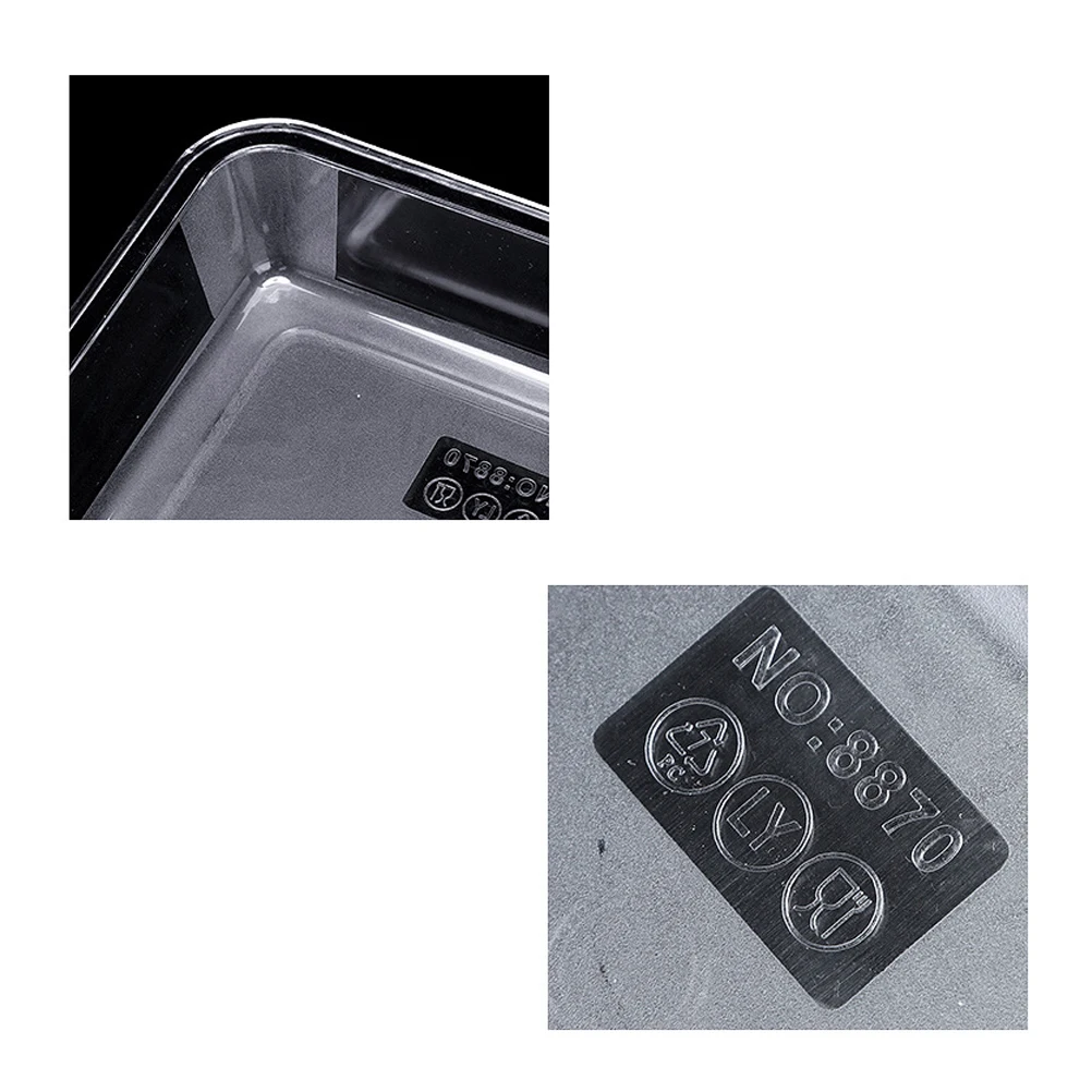 

Food Storage Tray Safe Recyclable Fork Chopsticks Party Transparent Rectangular Anti Skid Frosted Bottom Easy Hold Clear Acrylic