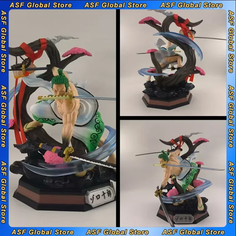 

25cm New One Piece Anime Figure Roronoa Zoro Peripheral PVC Model Collect Statue Desktop Ornaments Kids Birthday Gifts Toys