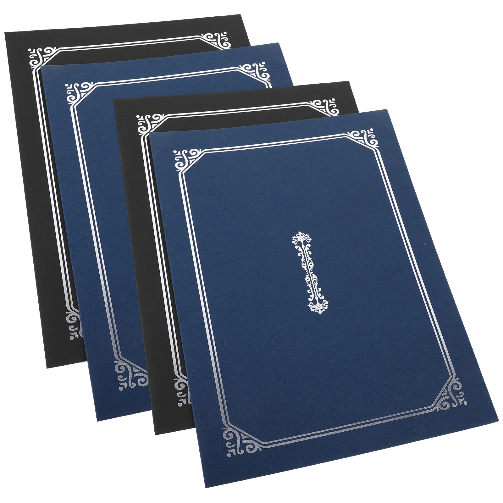 

4 Pcs Honor Certificate Cover Paper Holder Award Certificates Shell Folders Bi-fold