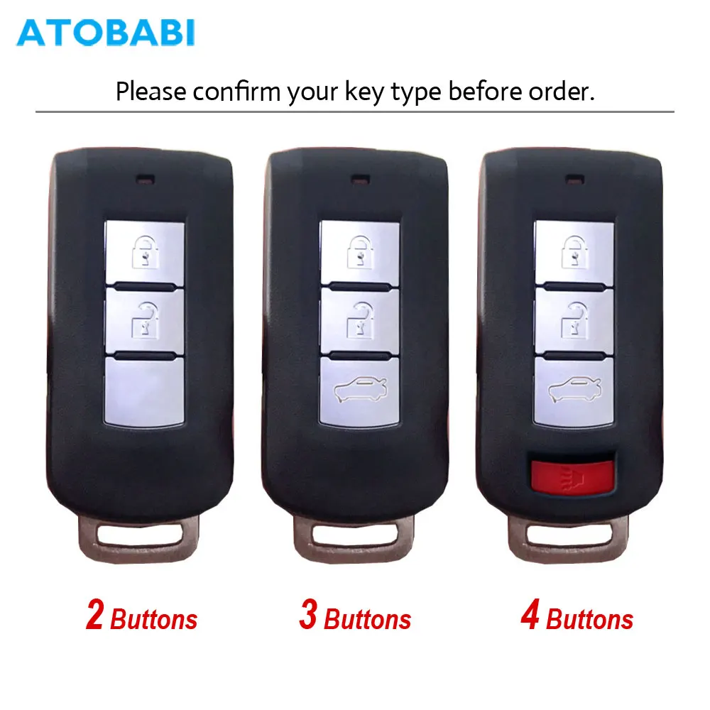 Leather Car Key Case For Mitsubishi Outlander Lancer 10 Pajero Sport L200 ASX RVR Smart Remote Fobs Protector Cover Keychain Bag