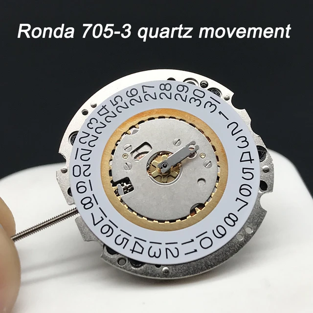 Ronda Quartz Movimento One Jewel Mecanismo Substituicao para Watch Acessorio relogio de pulso Branco Datewheel 705 705 3 AliExpress