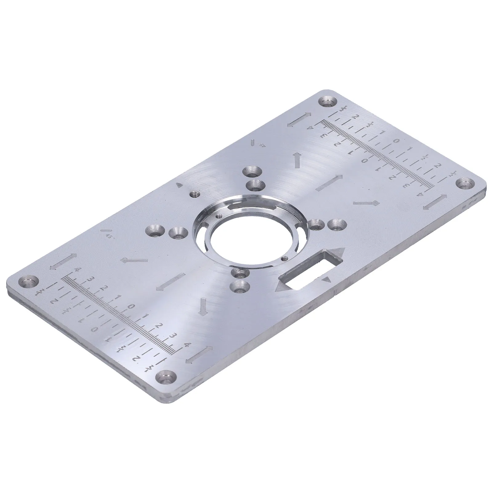 Aluminium Router Table Insert Plate Table For Woodworking Benches Router Plate Wood Tools Milling Trimming Machine With Rings
