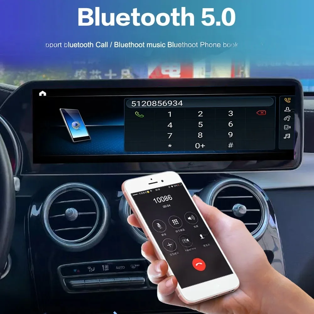 14.9 inch For Mercedes Benz C GLC W205 2007 2008 -2018 Car Radio Stereo GPS Automotive Multimedia Carplay Android 13 Head Unit