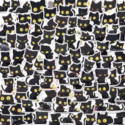 100PCS Black Cat Kawaii Stickers Decor Vintage For DIY Kids Notebook Luggage Motorcycle Skate Laptop Refrigerator Decal Toys