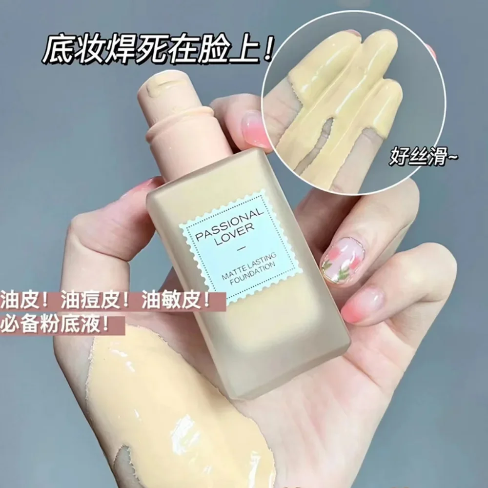 Podkład do makijażu dla namiętnych zakochanych, długotrwały matowy korektor kontrolujący wydzielanie sebum, wodoodporny, korekujący koloryt skóry, koreańskie produkty do makijażu dla kobiet.