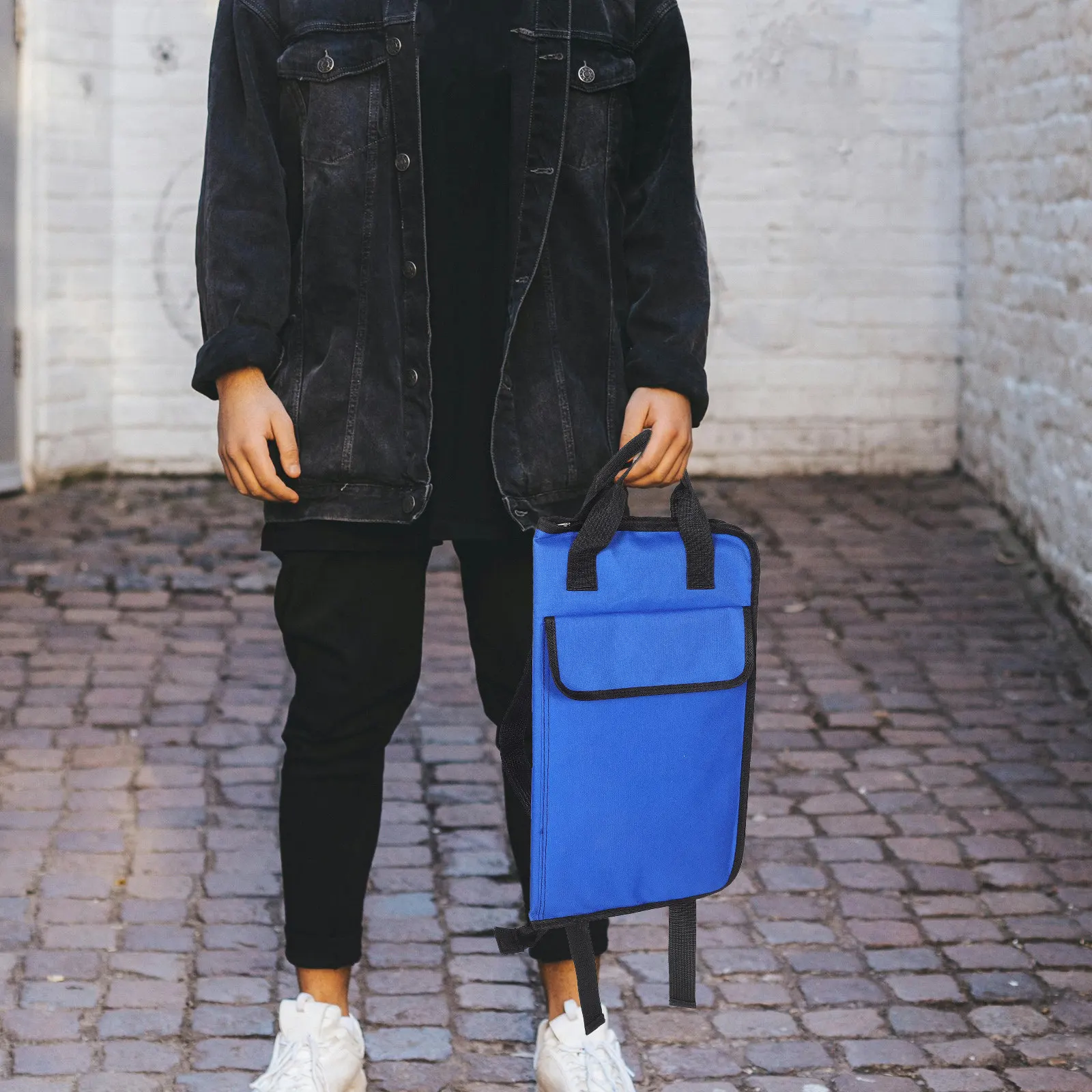 Drum Stick Shoulder Pouch Oxford Cloth Strong Wear-Resistant Drumstick Storage Bag Adjustable Strap Drum Accessory Holder