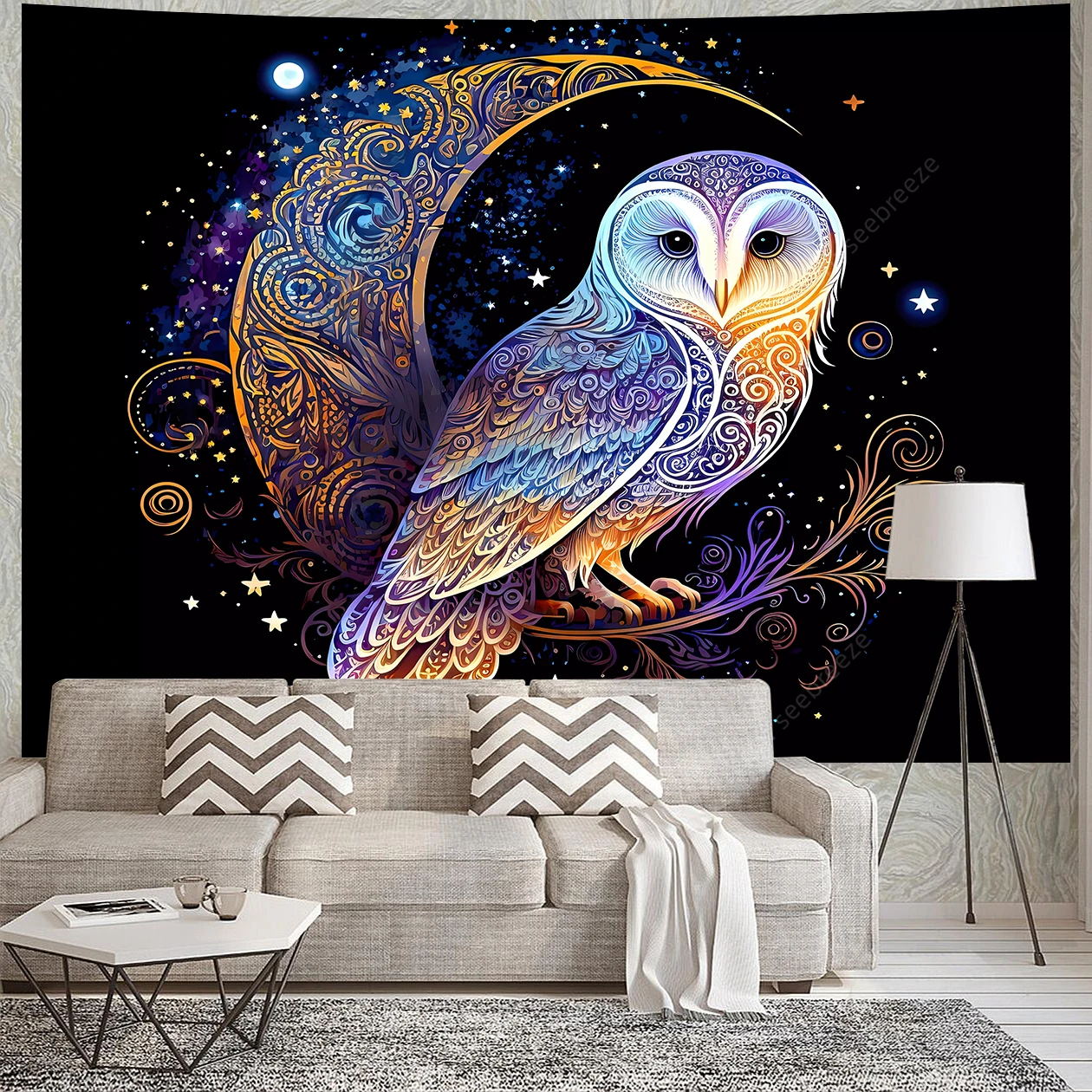 Psychedelic Animal Tapestry Wall Hanging for Kawaii Room Decor Bedroom Aesthetic Living Room Art Poster Outdoor Carpet Sofa Mat