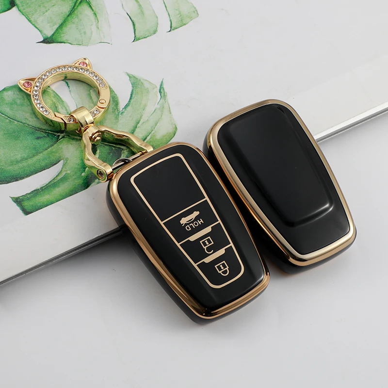 

TPU 2 3 Buttons Car Key Fob Cover Case Holder Shell for Toyota Rav4 2021 Hybryd Camry 70 2020 Prado Corolla Sedan 2019 Keychains