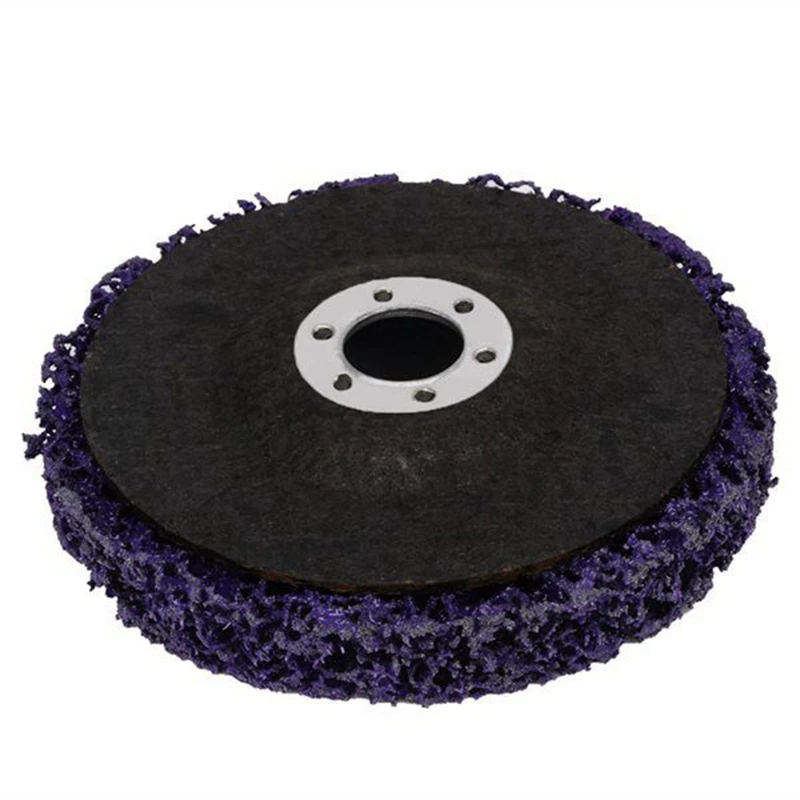 【Popular】125Mm 5Pcs Disc Abrasive Wheel For Cleaning And Removing Paint And Rust (Purple)