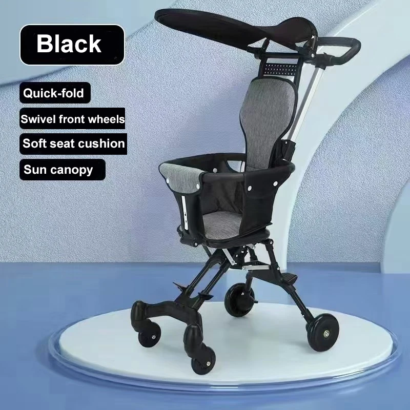 

Детская коляска-трость с функцией складывания в один клик, легкая, двусторонняя, с козырьком